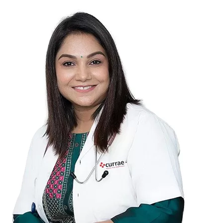 Dr. Arohi Tasgaonkar, gynecologist in Thane at Currae Hospital, providing expert care for women’s health, pregnancy management, and gynecological conditions.